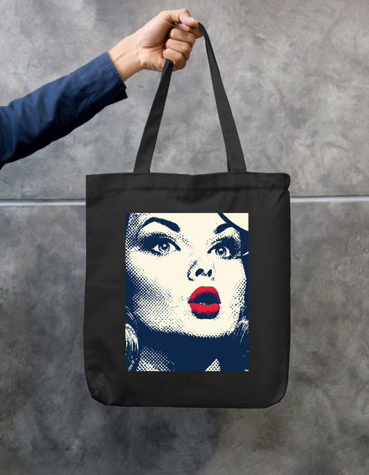 Comic Style Tote Bag Zipper Tote Bag by @rd_digital_store