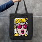 Comic Style Tote Bag Zipper Tote Bag by @rd_digital_store