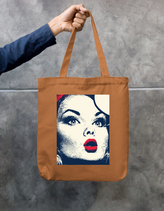 Comic Style Tote Bag Zipper Tote Bag by @rd_digital_store