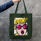 Comic Style Tote Bag Zipper Tote Bag by @rd_digital_store