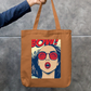 Comic Style Tote Bag Zipper Tote Bag by @rd_digital_store