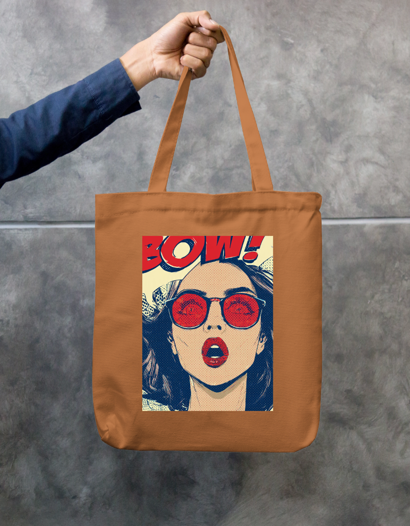Comic Style Tote Bag Zipper Tote Bag by @rd_digital_store