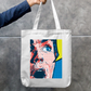 Comic Style Tote Bag Zipper Tote Bag by @rd_digital_store
