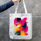 Color Pattern Tote Bag Zipper Tote Bag by @rd_digital_store