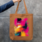 Color Pattern Tote Bag Zipper Tote Bag by @rd_digital_store