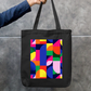 Color Pattern Tote Bag Zipper Tote Bag by @rd_digital_store