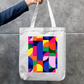 Color Pattern Tote Bag Zipper Tote Bag by @rd_digital_store