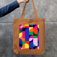 Color Pattern Tote Bag Zipper Tote Bag by @rd_digital_store