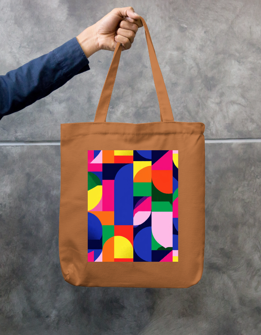 Color Pattern Tote Bag Zipper Tote Bag by @rd_digital_store