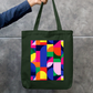 Color Pattern Tote Bag Zipper Tote Bag by @rd_digital_store