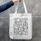 Lost Faces Tote Bag Zipper Tote Bag by @rd_digital_store