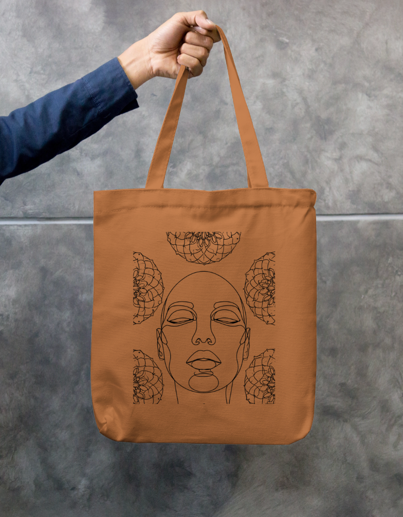 Lost Faces Tote Bag Zipper Tote Bag by @rd_digital_store