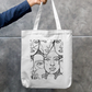 Lost Faces Tote Bag Zipper Tote Bag by @rd_digital_store