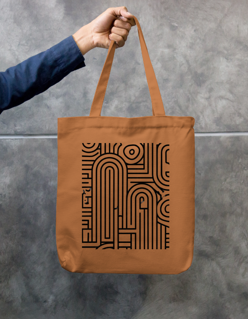 Infinite line Tote Bag Zipper Tote Bag by @rd_digital_store