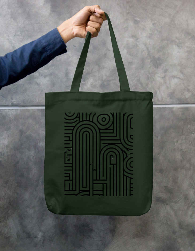 Infinite line Tote Bag Zipper Tote Bag by @rd_digital_store