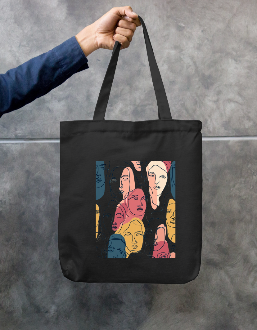 Unknown Face Tote Bag Zipper Tote Bag by @rd_digital_store