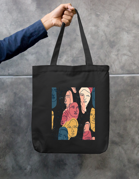 Unknown Face Tote Bag Zipper Tote Bag by @rd_digital_store