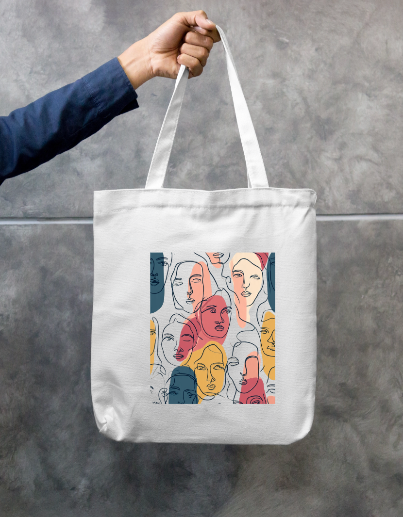 Unknown Face Tote Bag Zipper Tote Bag by @rd_digital_store