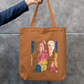 Unknown Face Tote Bag Zipper Tote Bag by @rd_digital_store