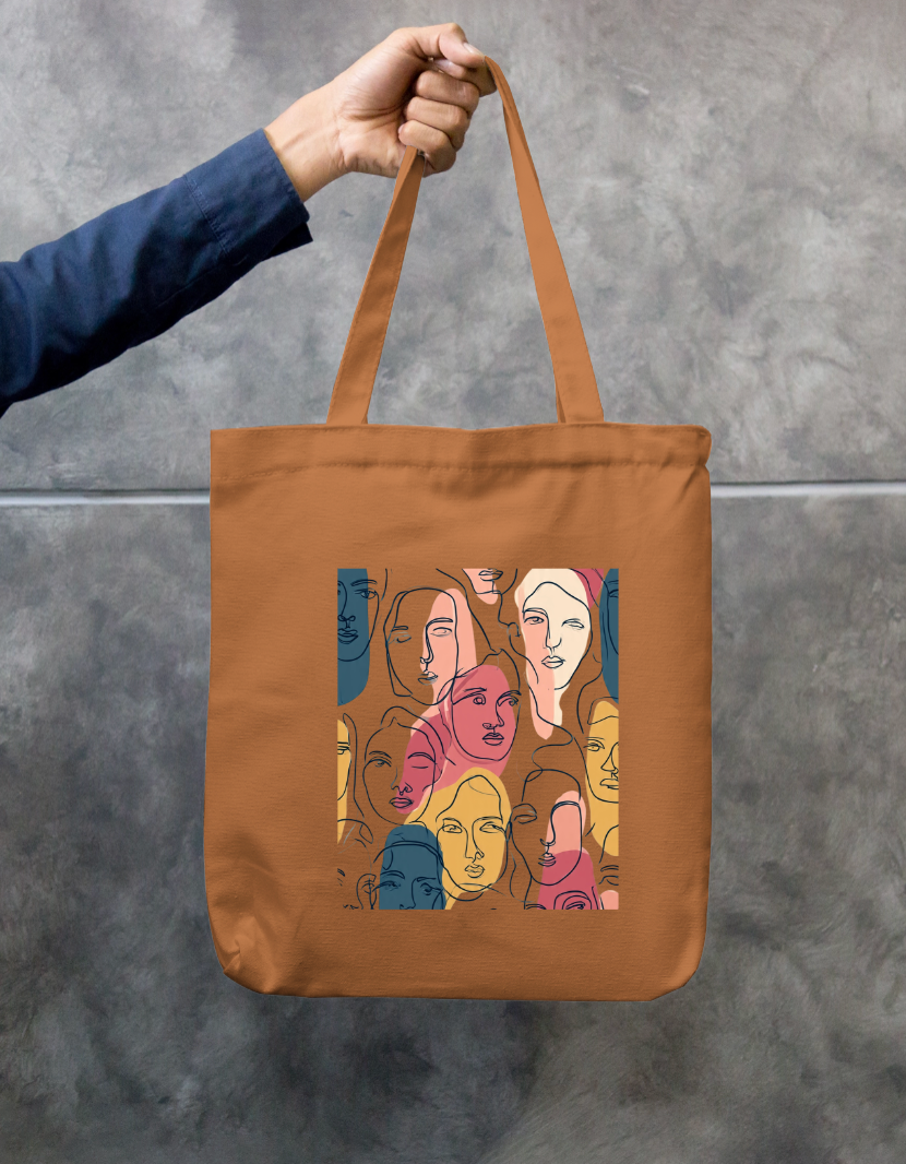 Unknown Face Tote Bag Zipper Tote Bag by @rd_digital_store