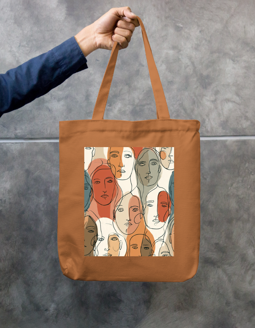 Unknown Face Tote Bag Zipper Tote Bag by @rd_digital_store