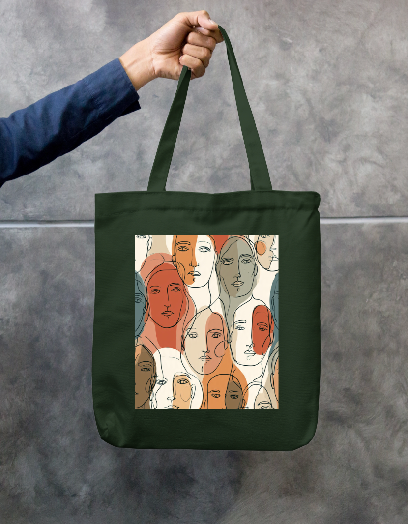 Unknown Face Tote Bag Zipper Tote Bag by @rd_digital_store