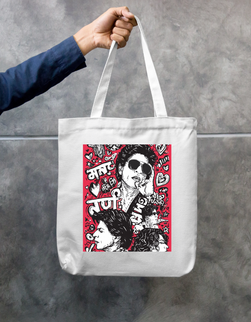 SRK Tote Bag Zipper Tote Bag by @rd_digital_store