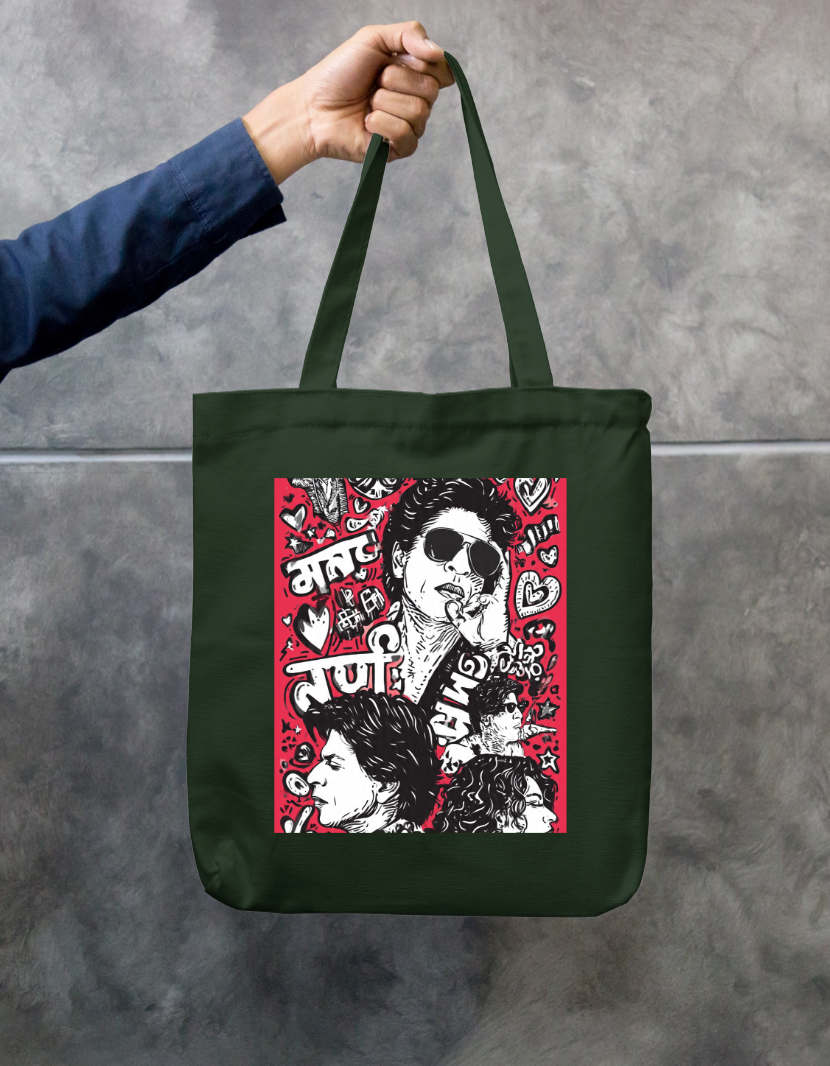 SRK Tote Bag Zipper Tote Bag by @rd_digital_store