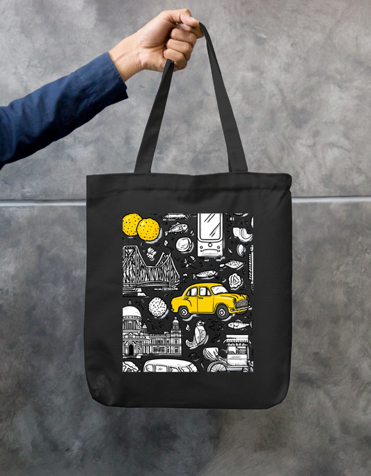 City Of Joy Tote Bag Zipper Tote Bag by @rd_digital_store