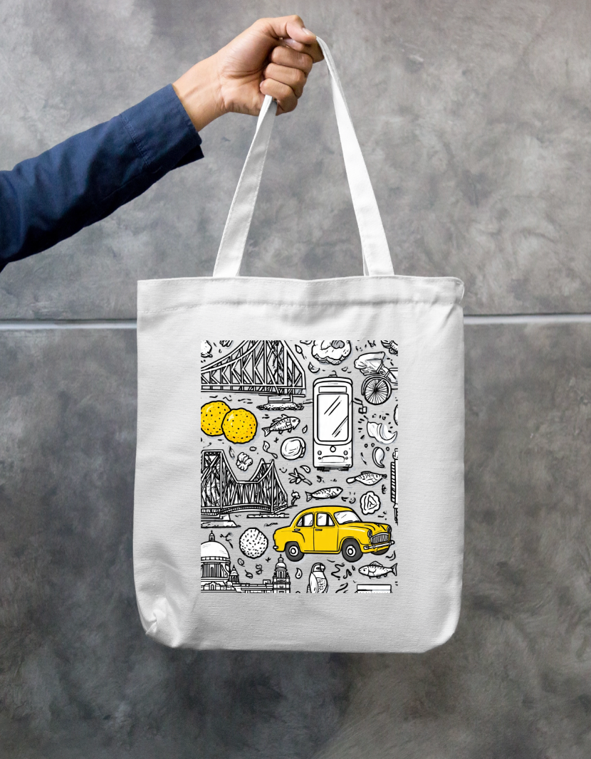 City Of Joy Tote Bag Zipper Tote Bag by @rd_digital_store