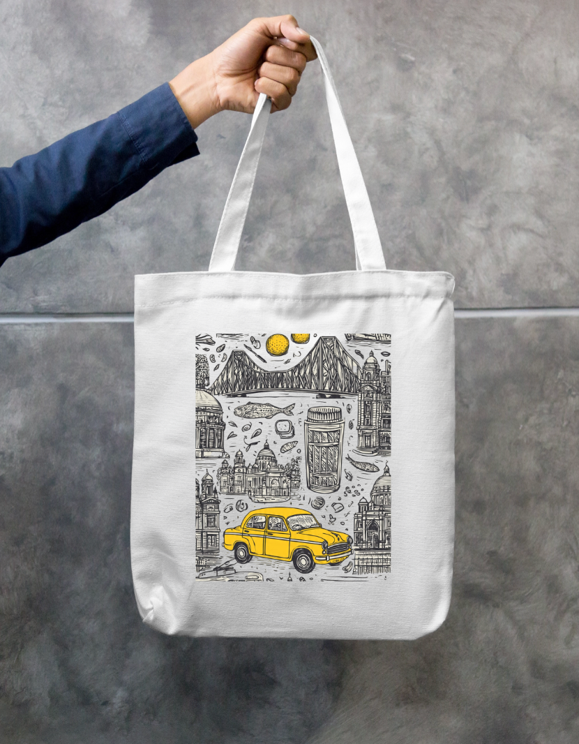City Of Joy Tote Bag Zipper Tote Bag by @rd_digital_store