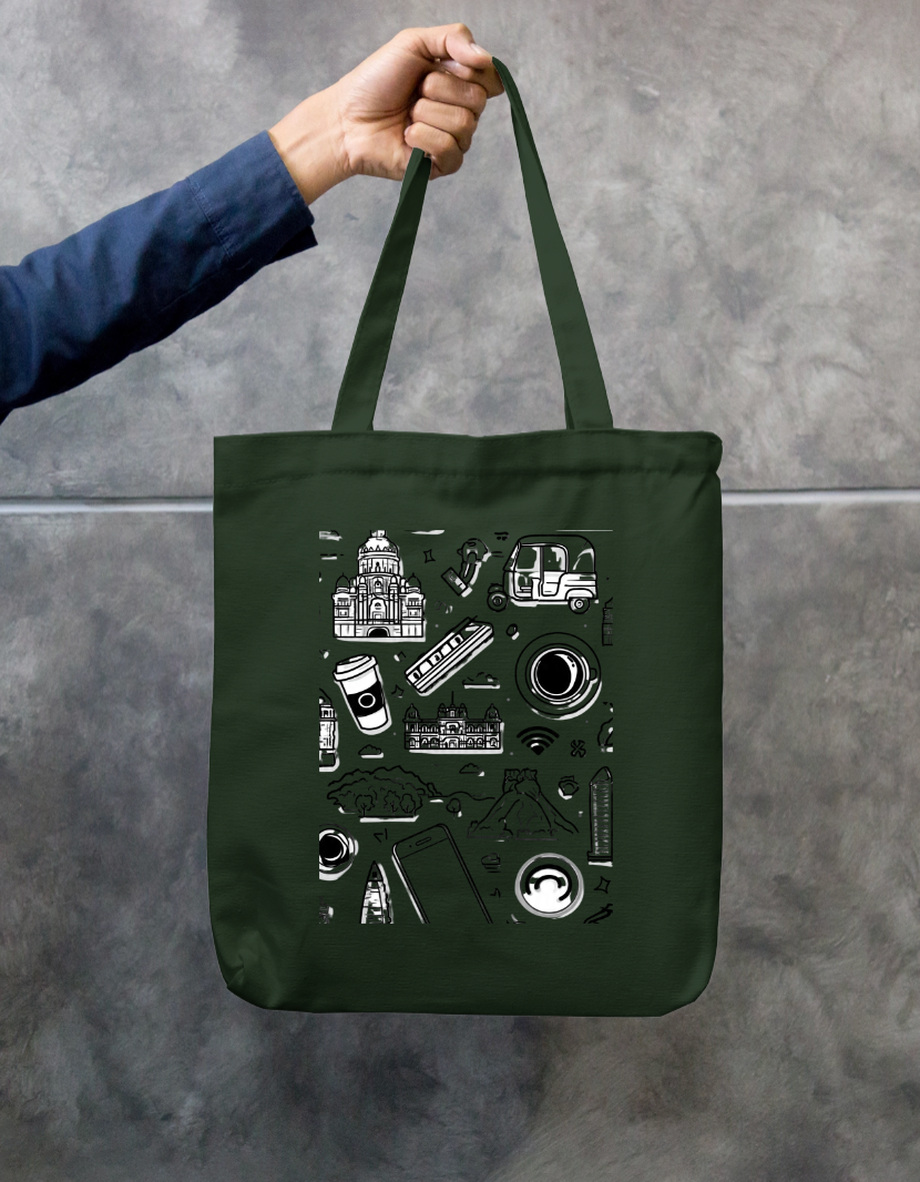Silicon City Tote Bag Zipper Tote Bag by @rd_digital_store