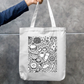 Foodie Tote Bag Zipper Tote Bag by @rd_digital_store