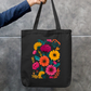 Flora Tote Bag Zipper Tote Bag by @rd_digital_store