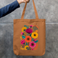 Flora Tote Bag Zipper Tote Bag by @rd_digital_store