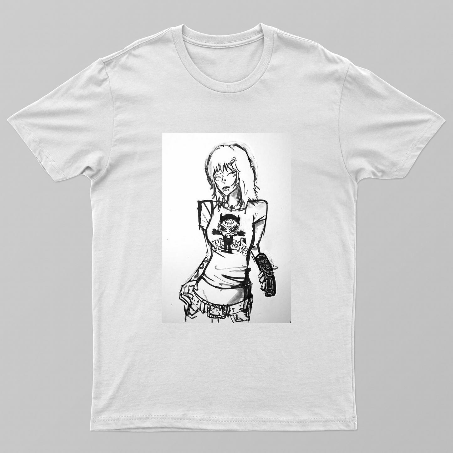 fang girl Y2K unisex t-shirt Unisex T-shirt by Mithisar Daimary 