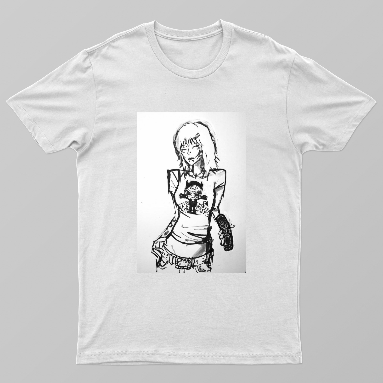 fang girl Y2K unisex t-shirt Unisex T-shirt by Mithisar Daimary 