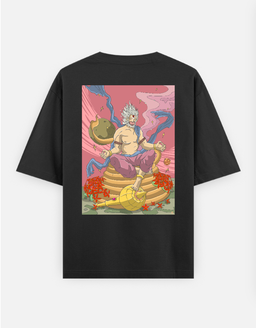 Legend of Hanuman Oversized T-shirt (Back print) by @_kid_monk_