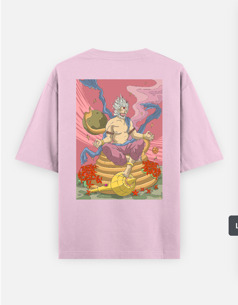 Legend of Hanuman Oversized T-shirt (Back print) by @_kid_monk_