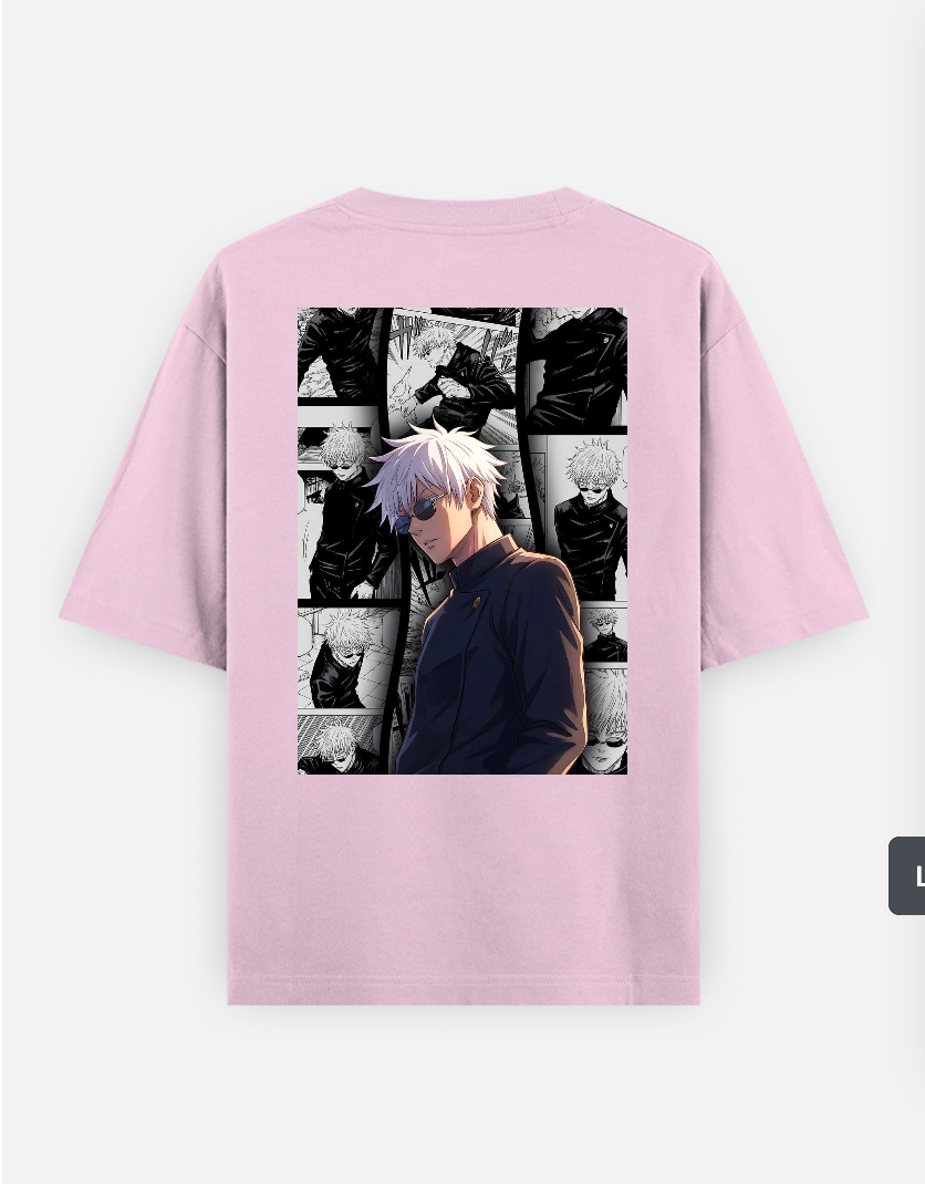 Gojo T-shirt Oversized T-shirt (Back print) by @_tamang_vibes_