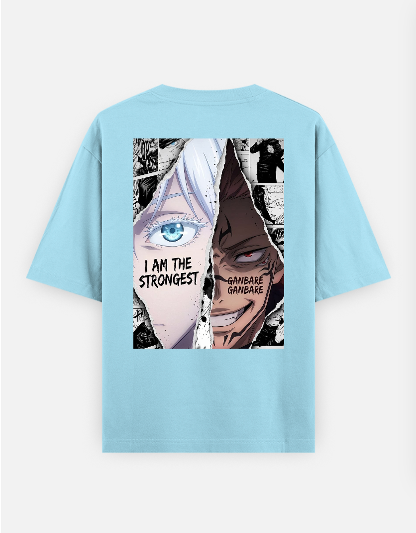 Sukuna, gojo T-shirt Oversized T-shirt (Back print) by @_tamang_vibes_