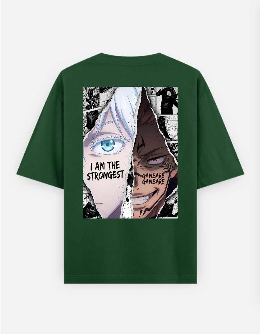 Sukuna, gojo T-shirt Oversized T-shirt (Back print) by @_tamang_vibes_