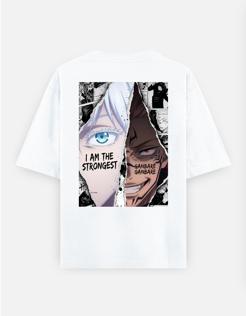 Sukuna, gojo T-shirt Oversized T-shirt (Back print) by @_tamang_vibes_