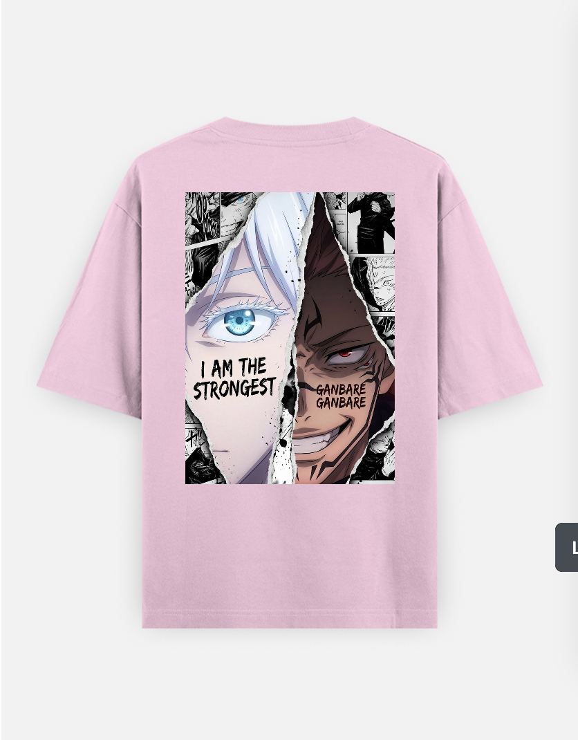 Sukuna, gojo T-shirt Oversized T-shirt (Back print) by @_tamang_vibes_