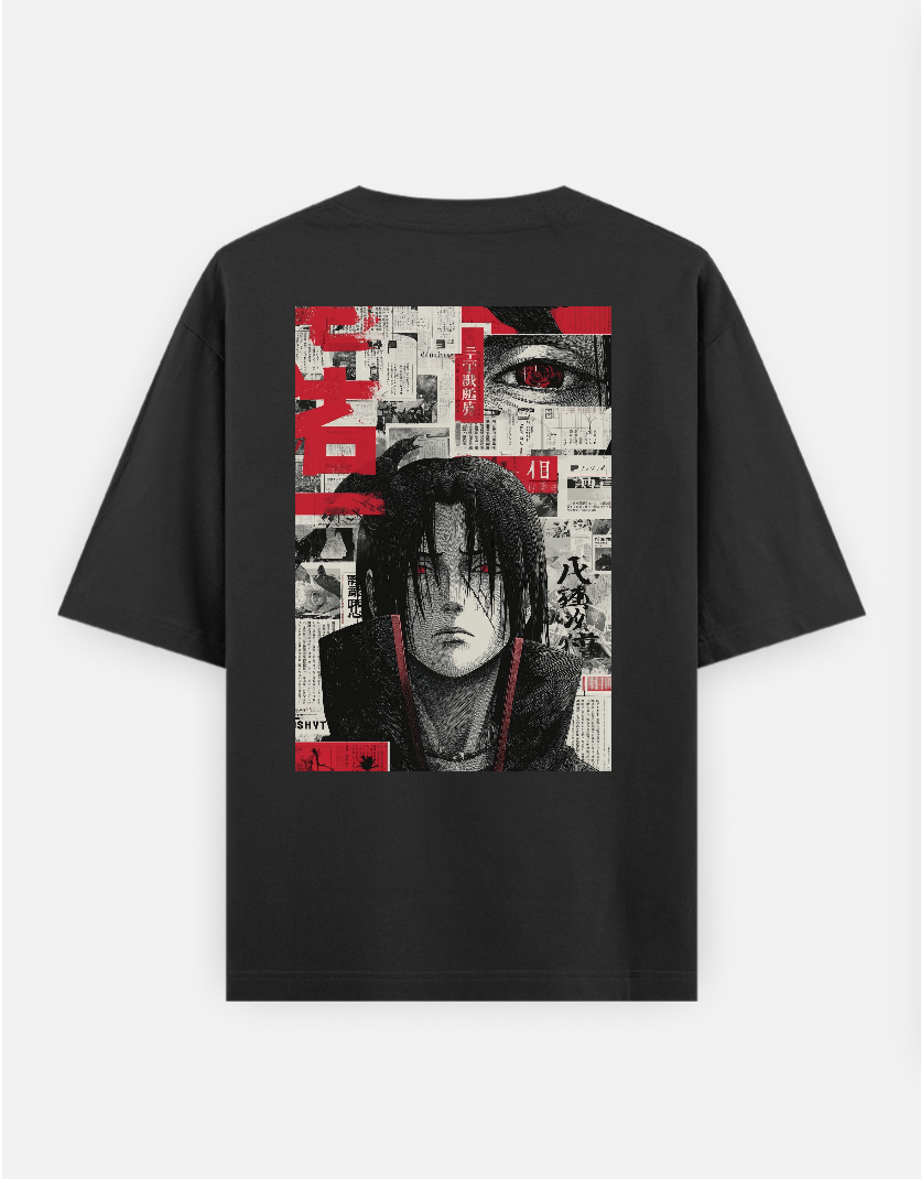 Naruto T-shirt , Itachi T-shirt , Anime T-shirt Oversized T-shirt (Back print) by @_tamang_vibes_