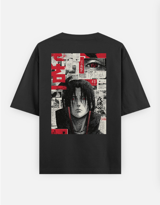 Naruto T-shirt , Itachi T-shirt , Anime T-shirt Oversized T-shirt (Back print) by @_tamang_vibes_