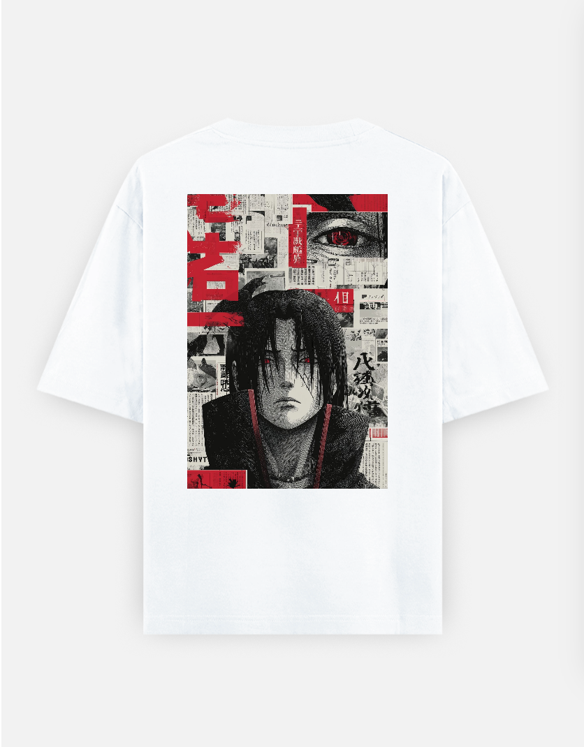 Naruto T-shirt , Itachi T-shirt , Anime T-shirt Oversized T-shirt (Back print) by @_tamang_vibes_