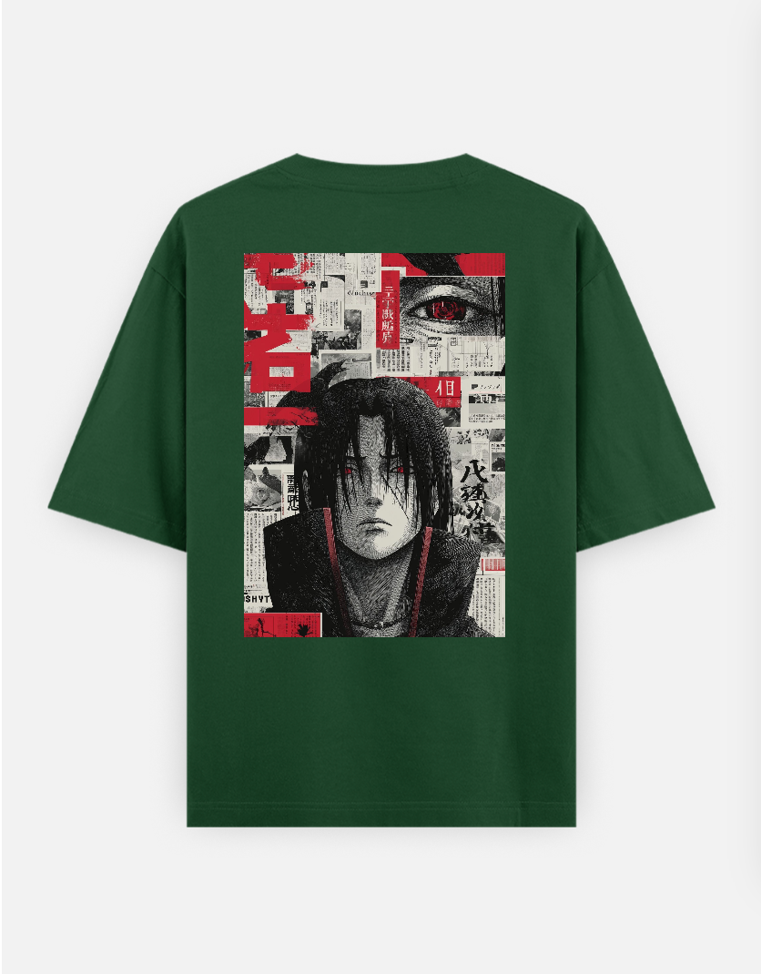 Naruto T-shirt , Itachi T-shirt , Anime T-shirt Oversized T-shirt (Back print) by @_tamang_vibes_