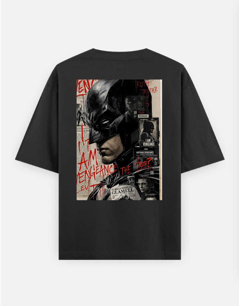 Batman T-shirt , superhero T-shirt, Graphic T-shirt Oversized T-shirt (Back print) by @_tamang_vibes_