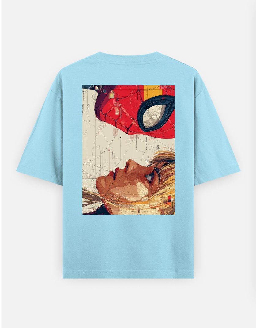 Spider man, Marvel T-shirt Oversized T-shirt (Back print) by @_tamang_vibes_